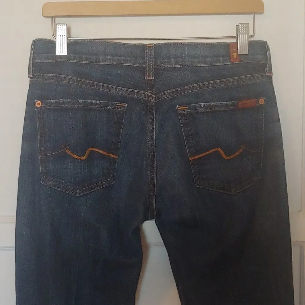 7 For All Mankind Women's Bootcut Dark Wash Jeans Size 28 - Picture 3 of 8